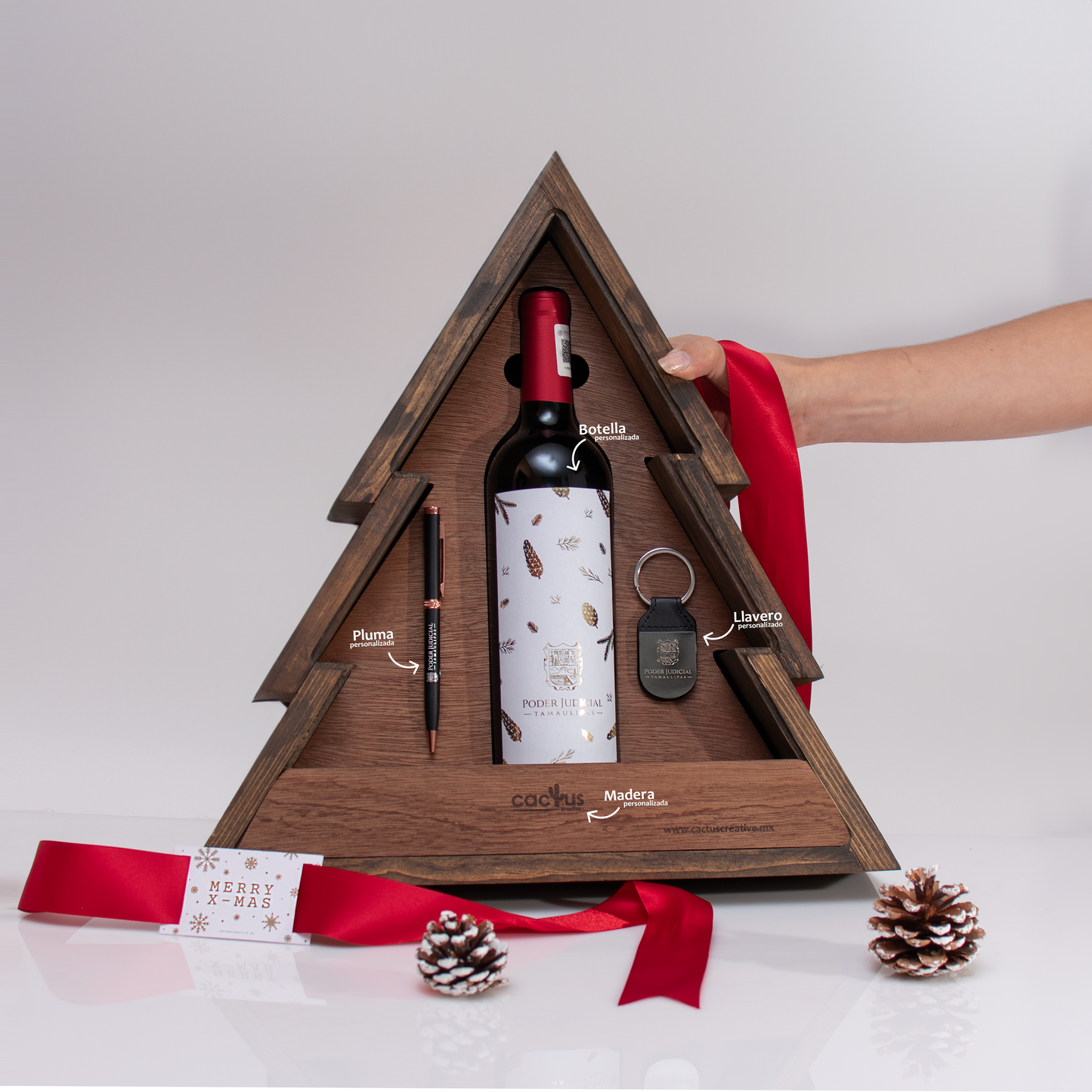 Christmas tree box wine