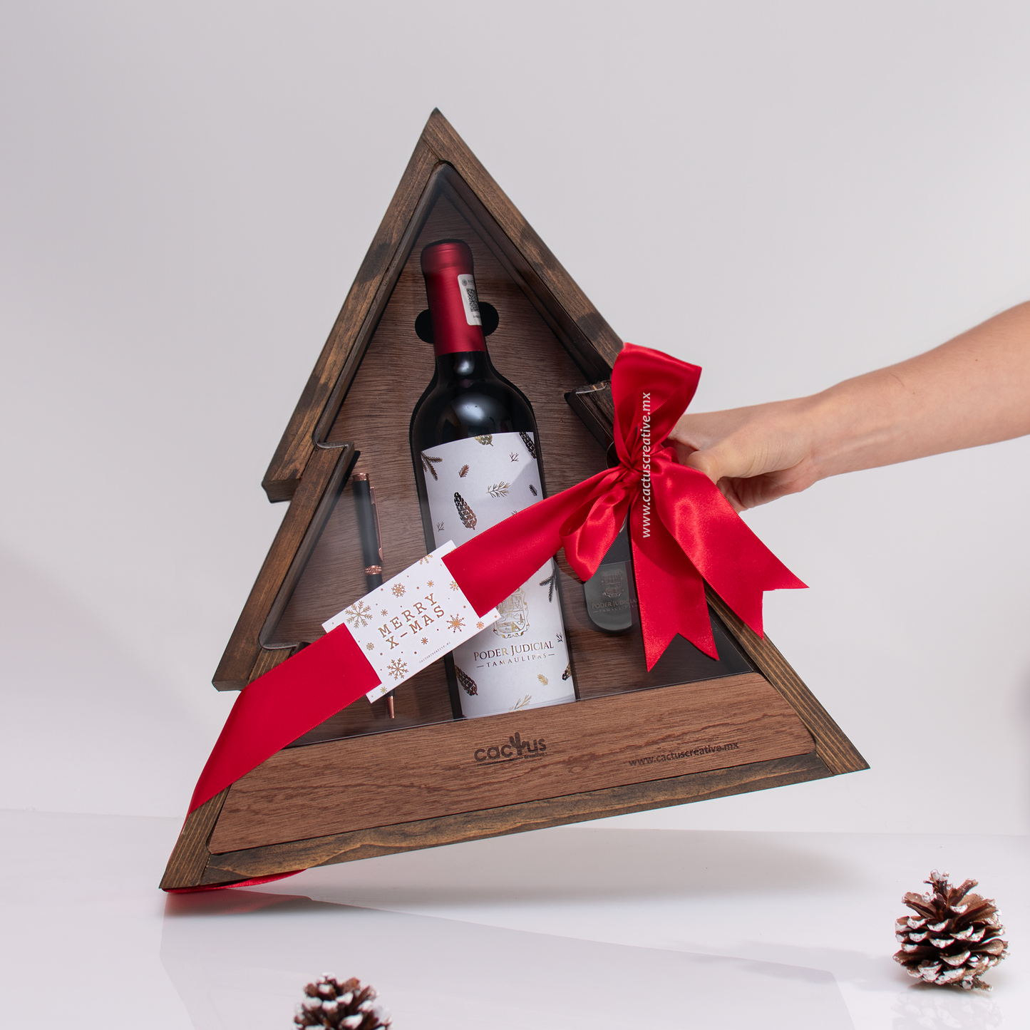 Christmas tree box wine